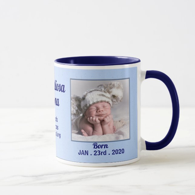 Italienska proud Grandmor Baby blue 2 Photo Mugg (Höger)