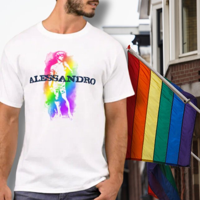 Italienska Rainbow Pride Personlig T Shirt (Skapare uppladdad)