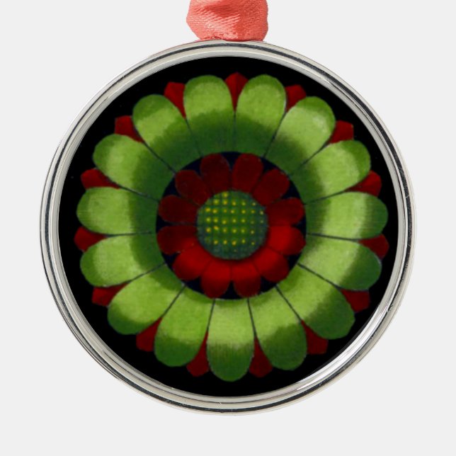 Italienska Renaissancen Architectural Rosette nr 2 Julgransprydnad Metall (Framsidan)