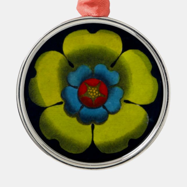 Italienska Renaissancen Architectural Rosette nr 6 Julgransprydnad Metall (Framsidan)