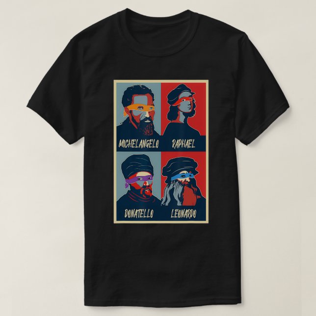 Italienska Renaissancen Ninja Artist Leonardo da V T Shirt (Design framsida)