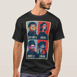 Italienska Renaissancen Ninja Artist Leonardo da V T Shirt