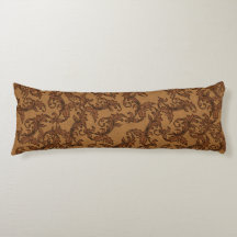 Italienska Renaissancen Rust och Guld Leafy Swirls