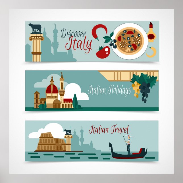 Italienska resor poster (Framsidan)