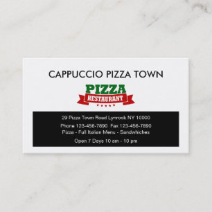Italienska restauranger Pizza BusinessCard Visitkort