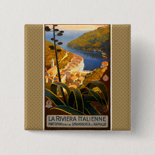 Italienska Riviera Europe Italien Travel Poster Knapp
