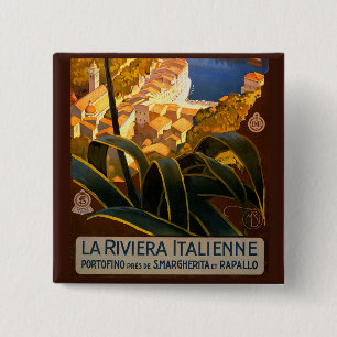 Italienska Riviera Europe Italien Travel Poster Knapp