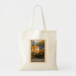 Italienska Riviera Europe Italien Travel Poster Tygkasse