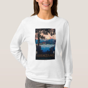 Italienska Riviera reser affischen T-shirt