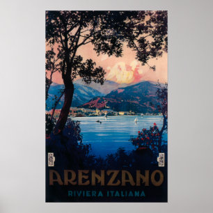 Italienska Riviera Travel Poster