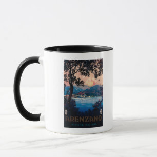 Italienska Riviera Travel Poster Mugg