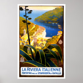 Italienska Riviera vintage resor Poster