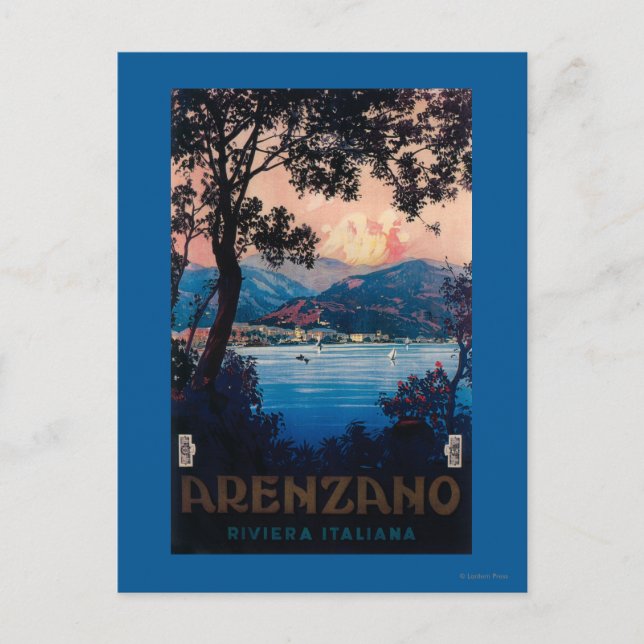 Italienska Rivieran Resa Poster Vykort (Framsida)