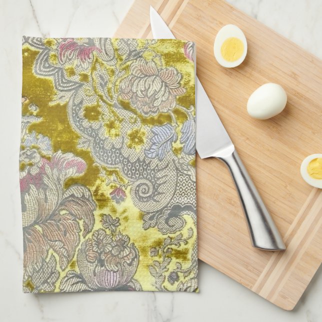 Italienska Rosan Paisley Flowers Kökshandduk (Vikt i Fjärdedel)