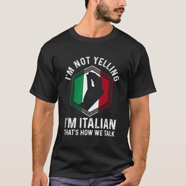 Italienska rötter Hand Gesture... Jag heter Ita T Shirt (Framsida)