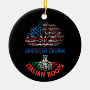 Italienska rötterna USA flagga Venezuela Julgransprydnad Keramik