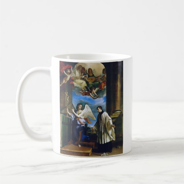Italienska Saint Aloysius Gonzaga Kaffemugg (Vänster)