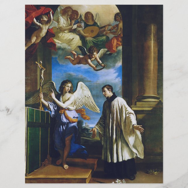 Italienska Saint Aloysius Gonzaga Reklamblad (Framsidan)