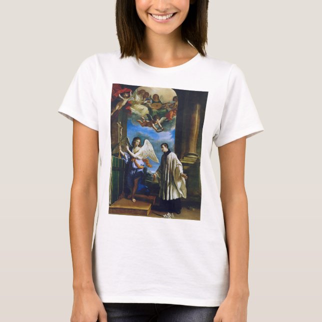 Italienska Saint Aloysius Gonzaga T Shirt (Framsida)