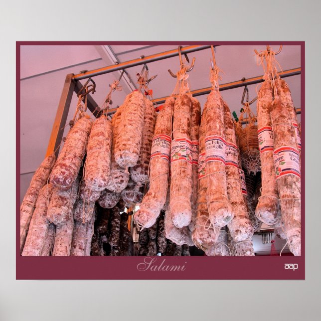 Italienska Salami Poster (Framsidan)