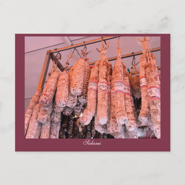 Italienska Salami Vykort (Framsida)