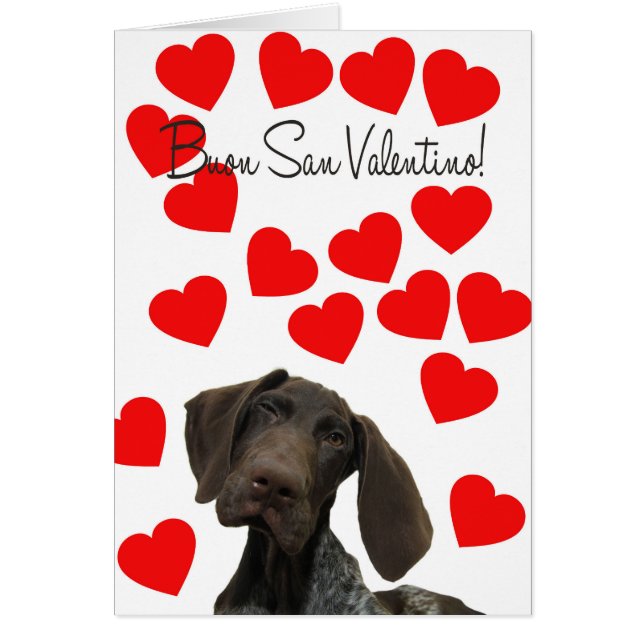 Italienska San Valentino Glossy Grizzly Valentine Hälsningskort (Framsidan)