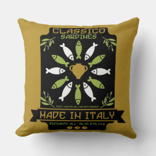 Italienska sarine Art Print Kitchen Gift Kudde