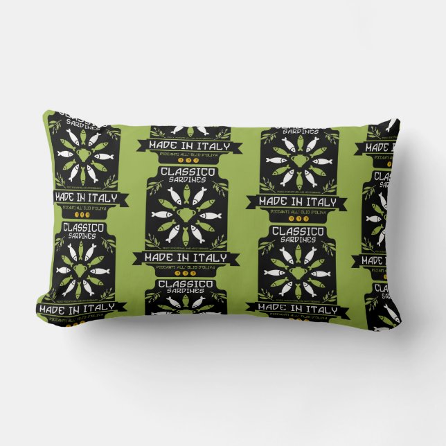 Italienska sarine Art Print Kitchen Gift Lumbarkudde (Framsida)