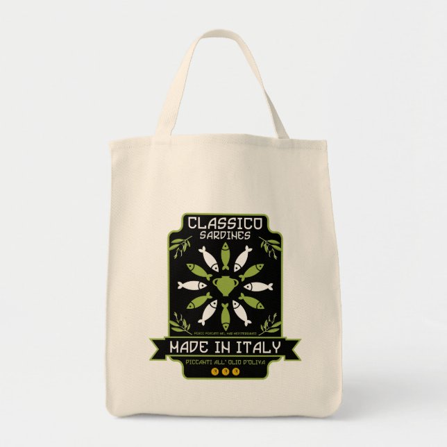 Italienska sarine Art Print Kitchen Gift Tygkasse (Framsidan)