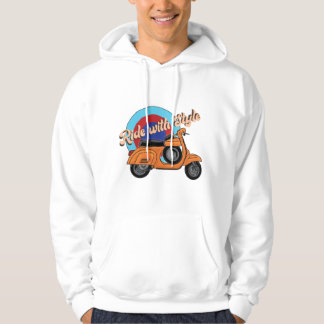 Italienska Scooter Hoodie | Vintage Stil Ride