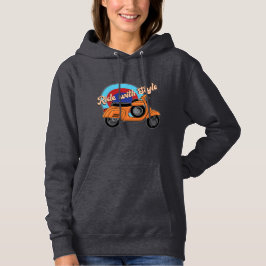 Italienska Scooter Hoodie | Vintage Stil Ride T Shirt