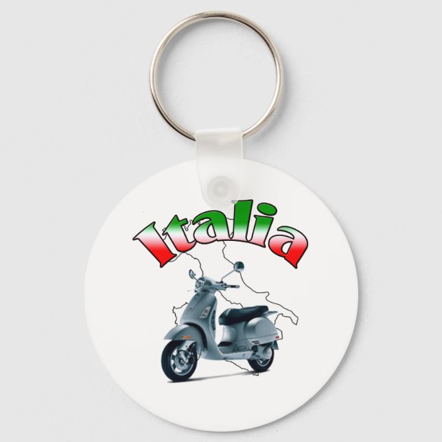 Italienska Scooter Nyckelring (Framsida)