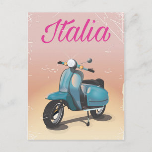 Italienska Scooter-reseaffisch Vykort