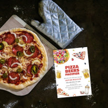 Italienska segmentpizza Beer Nappar Baby Shower