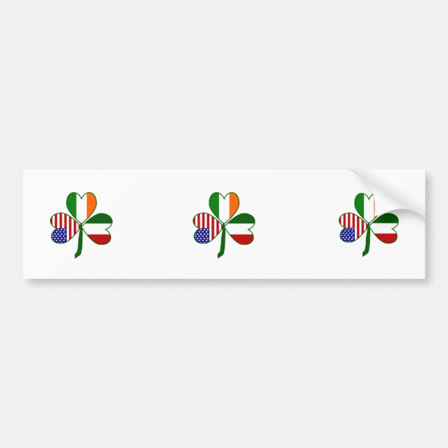 Italienska Shamrock Bildekal (Framsidan)