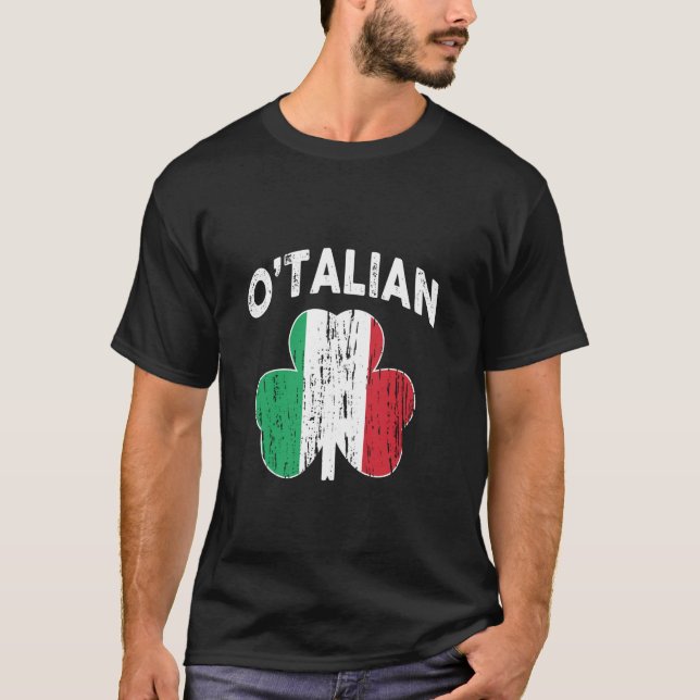 Italienska shirts O Talian Italien Flagga Italia F T Shirt (Framsida)