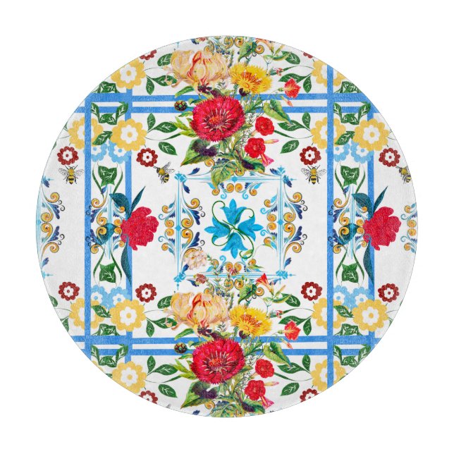 Italienska,sicilianska,blommigt,majolica mönster   (Framsidan)