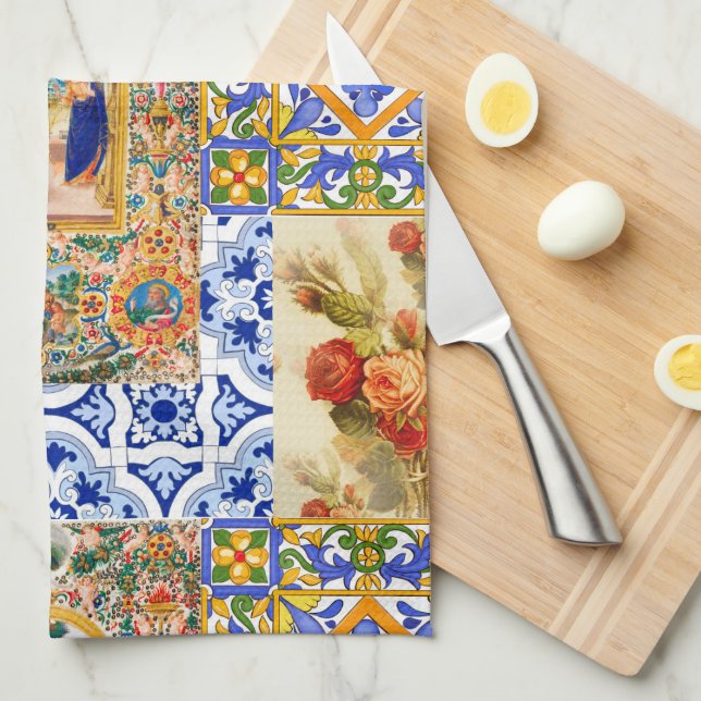 Italienska,sicilianska,heliga Mary,Virgin Mary,mai Kökshandduk (Vikt i Fjärdedel)