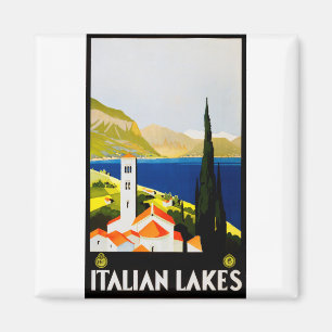 Italienska sjöarnas reseaffisch magnet