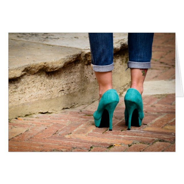 Italienska skor hälsningskort (Framsidan Horizontal)