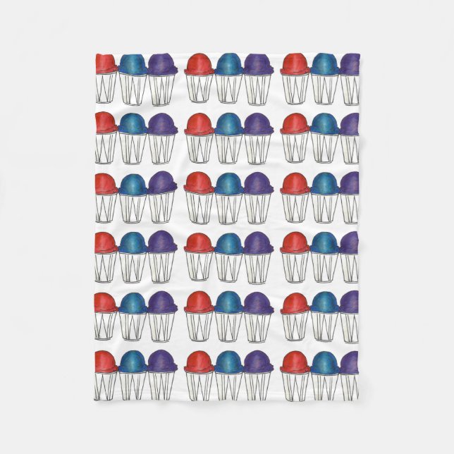 Italienska sojaböntgen Foodie Snocone Snoball Fleecefilt (Framsidan)