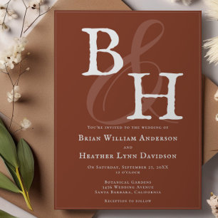 Italienska solnedgångsvarven Orange Minimalist Mon Inbjudningar