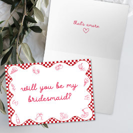 Italienska som är Amore Vågigt Bridesmaid Frieri Kort