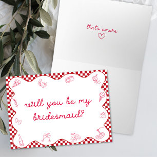 Italienska som är Amore Vågigt Bridesmaid Frieri Kort