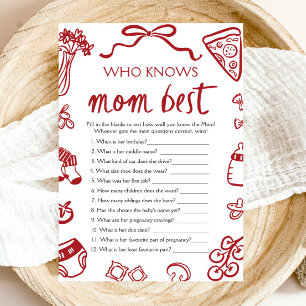 Italienska som känner Mamma Best Baby Shower-spel Inbjudningar