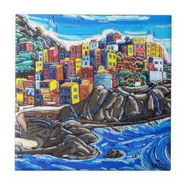 "Italienska sommaren, Manarola" Art Tile Kakelplatta