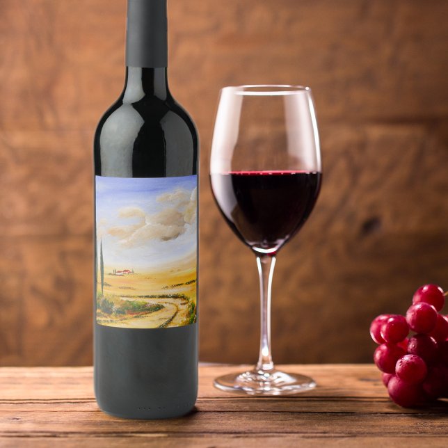 Italienska sommaren vinflaska etikett (Skapare uppladdad)