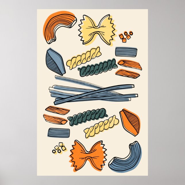 Italienska sommarpastaprogrammet Poster (Framsidan)