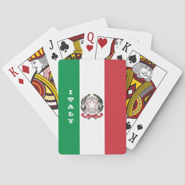 Italienska spelkort för Flagga, Italiarna (Baksidan)