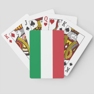 Italienska spelkort för flagga Italien av trikolo